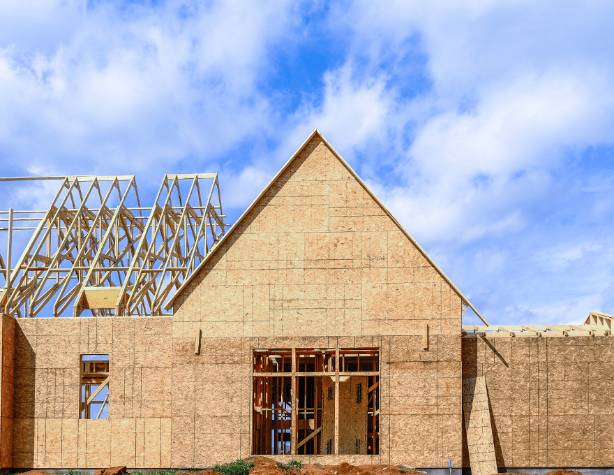 Wood Framing on New Townhouse