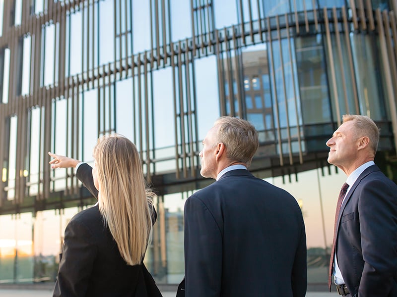Business People viewing property