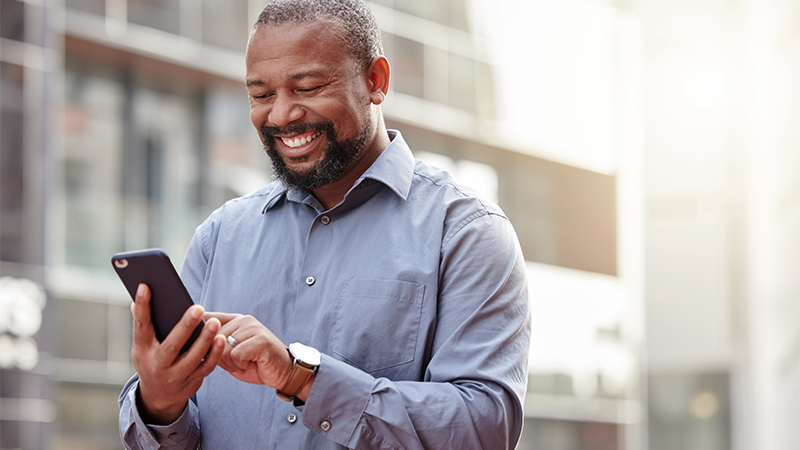 Man using phone Man using phone