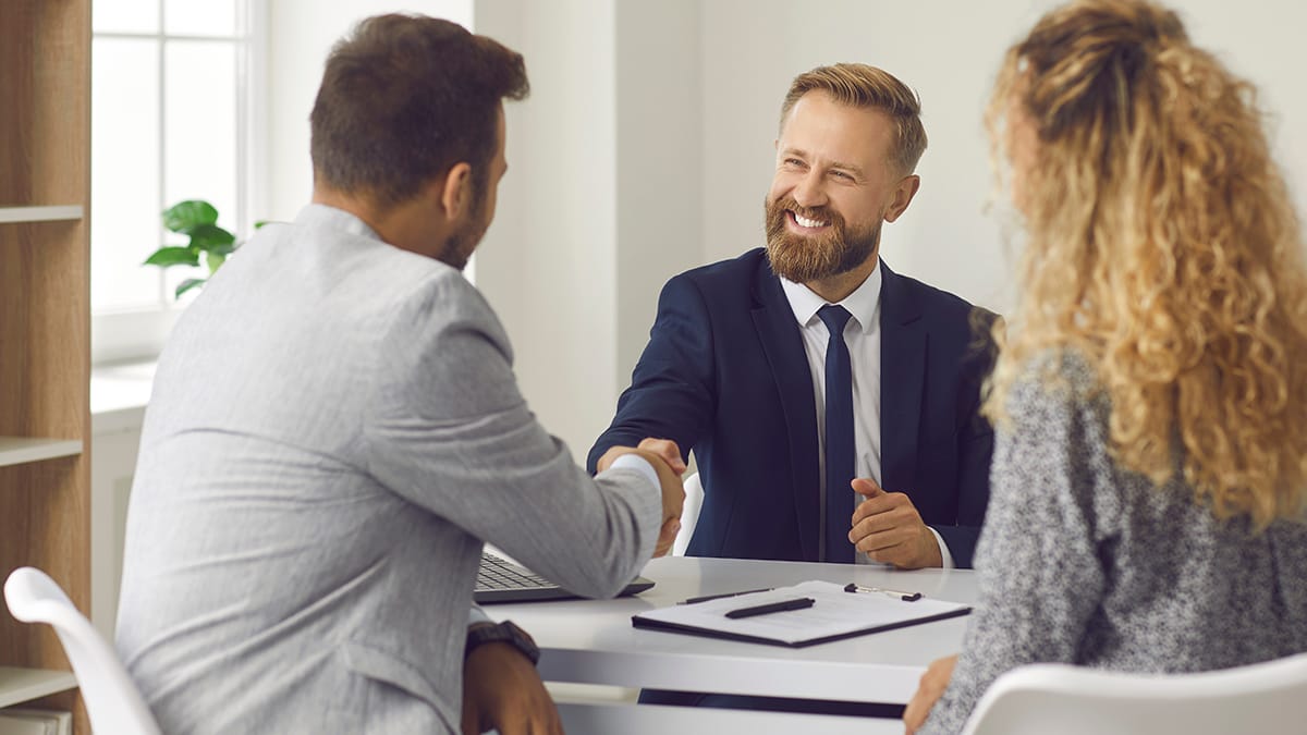Financial Advisor with Clients