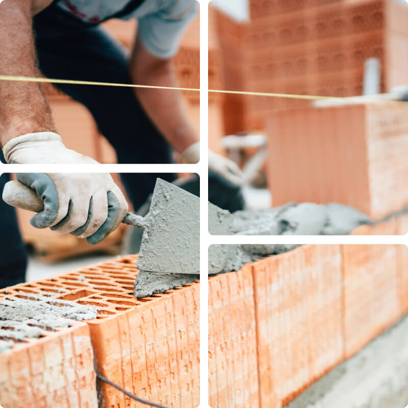 Professional-worker-using-pan-knife-for-building-brick-walls-with-cement-and-mortar-1
